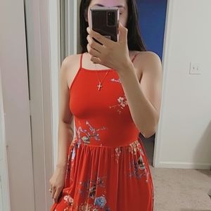 Red flowery dress 🎈